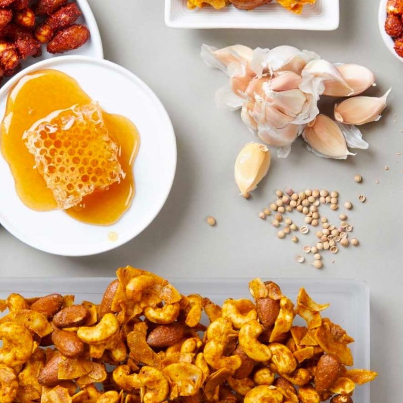 roasted nuts and ingredients