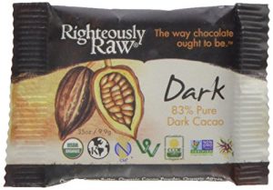 righteously raw dark chocolate, kosher certified