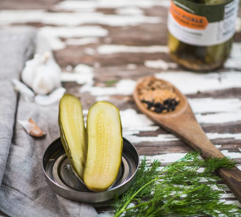 pickles and spices on the table
