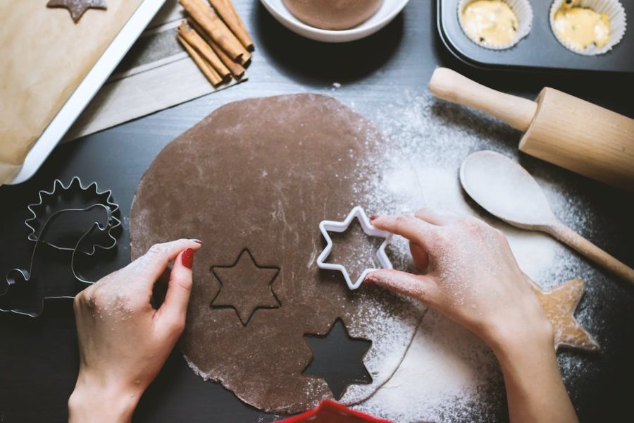 hands making cookies