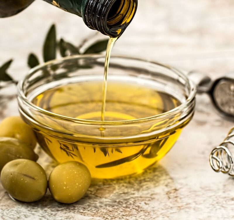 olive oil being poured