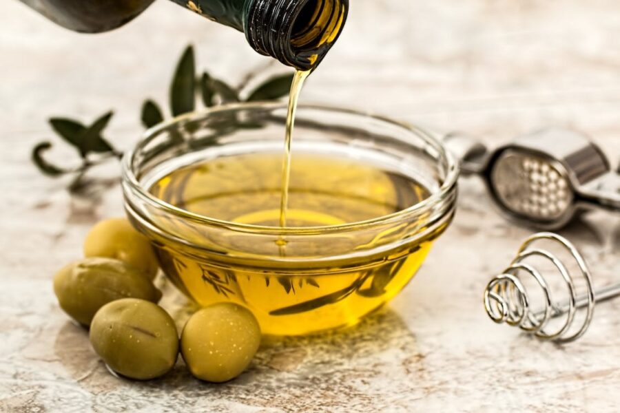 olive oil being poured